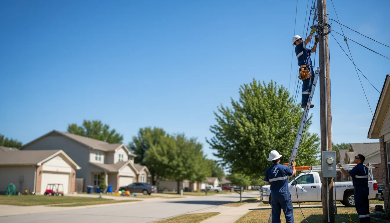 Residential electrician providing installation services in Plum City, WI